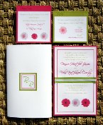Pink and Green Wedding Invitations 05