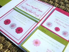 Pink and Green Wedding Invitations 09