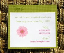 Pink and Green Wedding Invitations 11