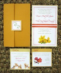 Orange Wedding Invitations 01