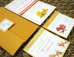 Orange Wedding Invitations 02