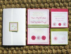 Pink and Green Wedding Invitations 03